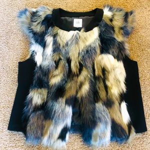 CABI Cropped Faux Fur Vest